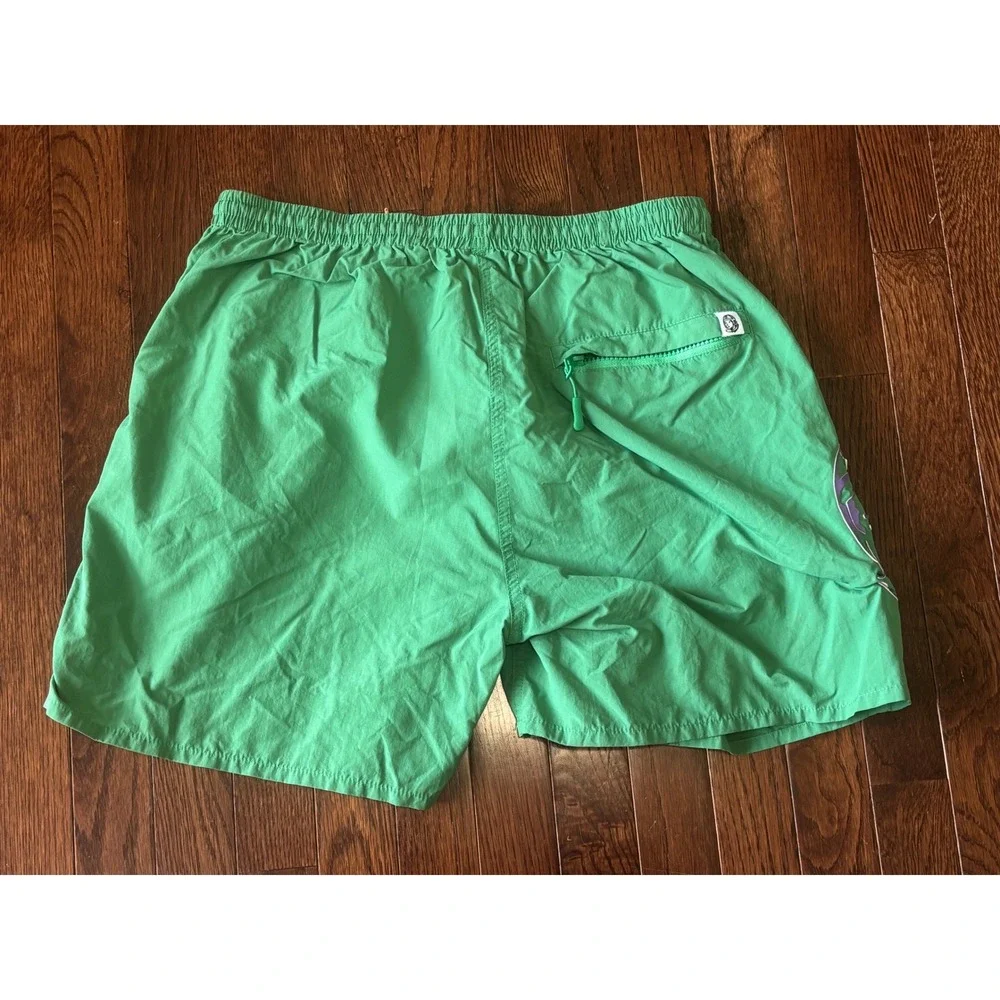 Billionaire Boys Club BBC Green Swim Trunks Shorts Mens Large Astronaut Logo 5in